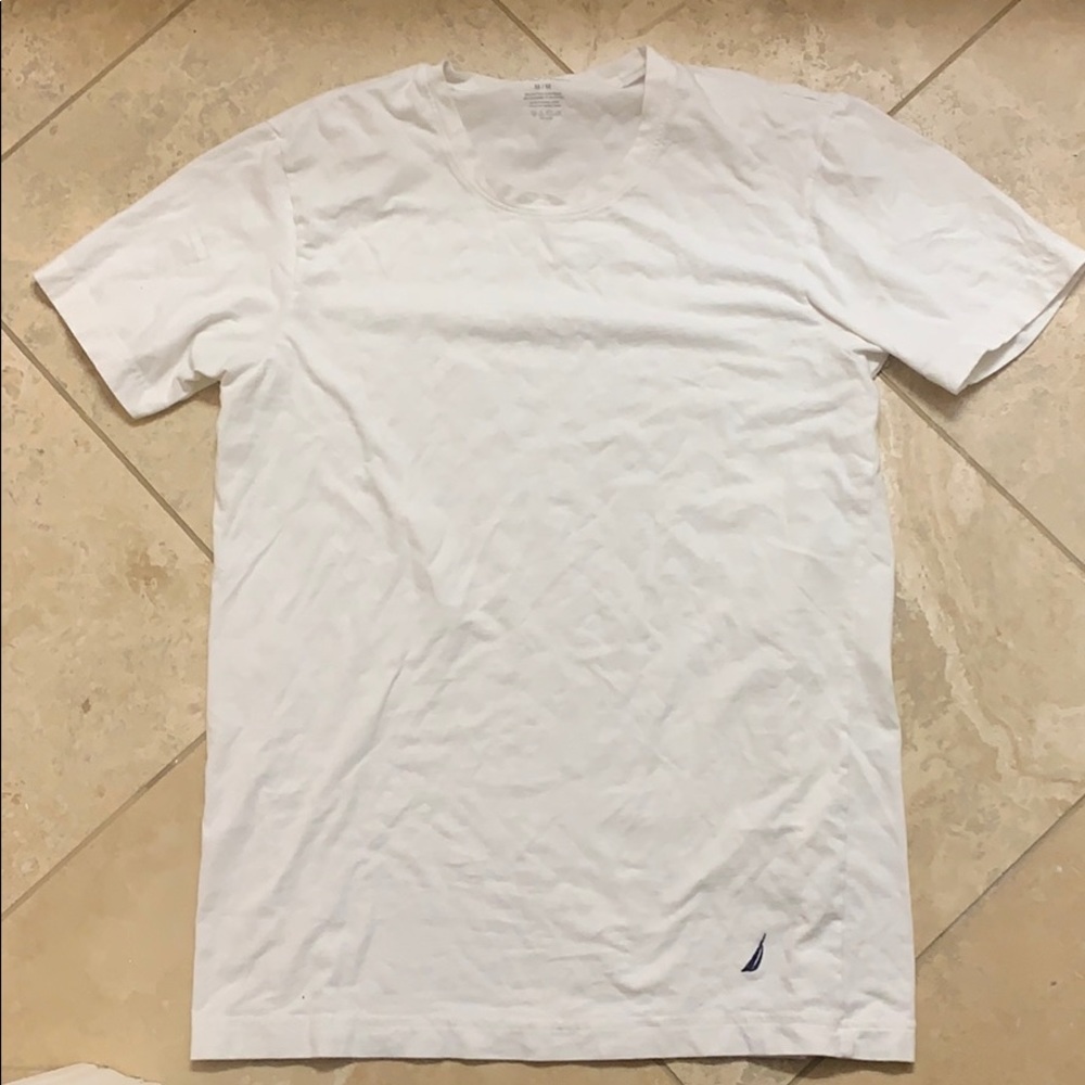 Nautica Plain White T-Shirt Men’s Medium